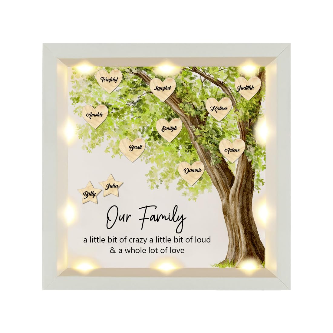 Amazon.com - Personalized Family Tree Shadow Box with LED Lights